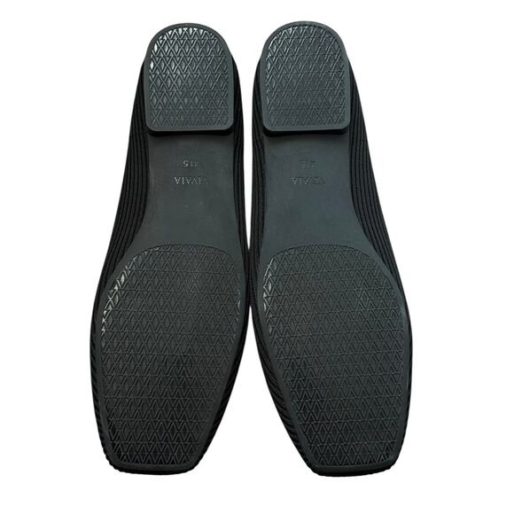 Vivaia Margot Square Toe V Cut Flats Women's 41.5 (US 10) Black Knit EXCELLENT - Picture 9 of 14